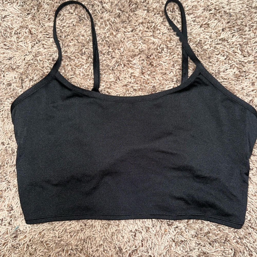 Pink longline sports bra